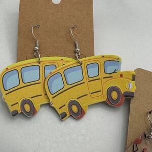 School Bus dangle Earrings